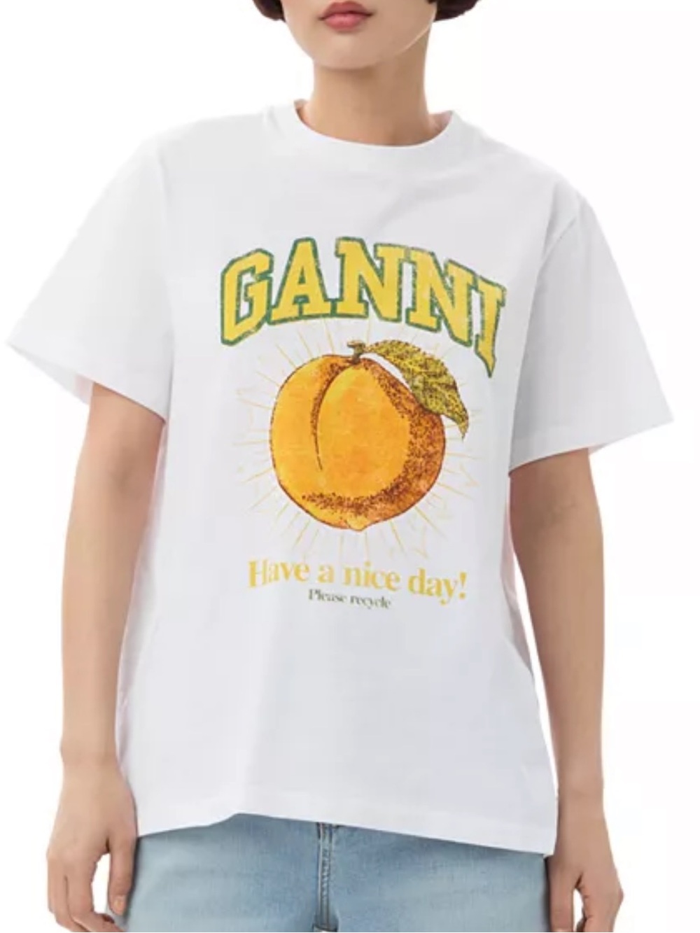 GANNI Relaxed Peach Tee